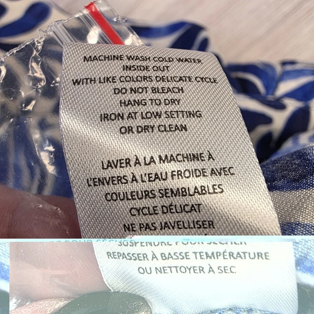 Jules & Leopold Blue White Midi Skirt Womens M Boho Resort Coastal Print NWT - Picture 5 of 8